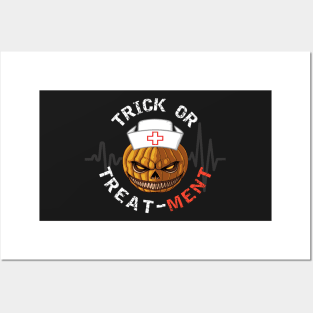 Nurse Pumpkin Halloween Trick or Treat-ment Posters and Art